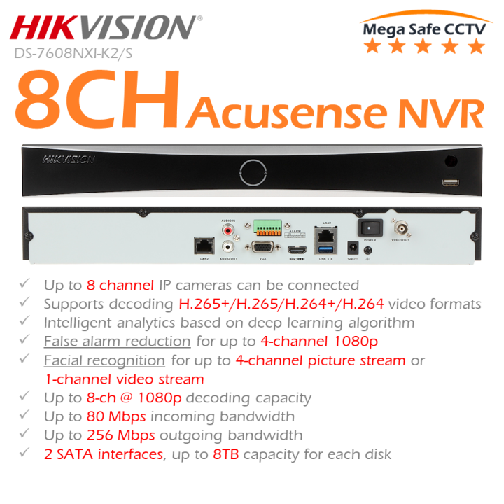 Hikvision Ds Nxi K S Ch Acusense Nvr Outgoing Bandwidth