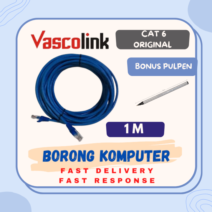 Kabel Lan Cat Vascolink Meter Siap Pakai Meter Utp Cat