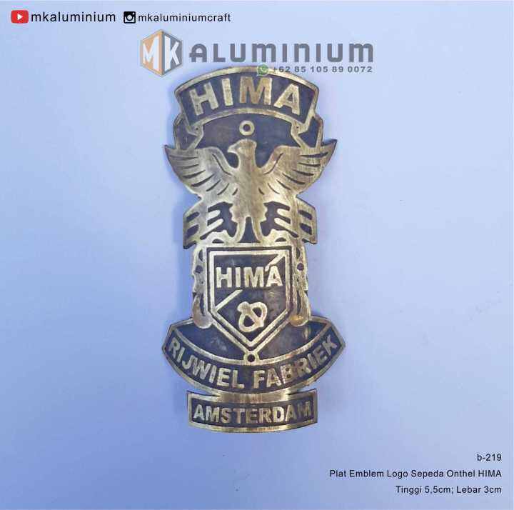 Hima Plat Emblem Logo Sepeda Onthel Jawa Merk Hima B Mk