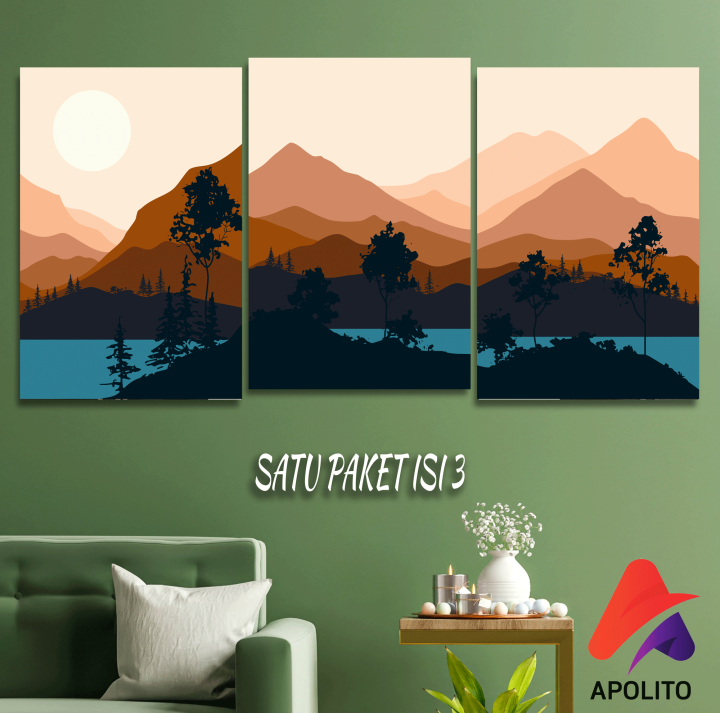 HIASAN DINDING PEMANDANGAN ABSTRAK AESTETIK 20X30 CM WALL DECOR