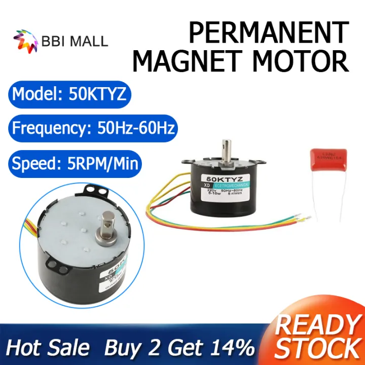 50KTYZ AC220V 10W 0 5A 5R Min Permanent Magnet Synchronous Motor AC