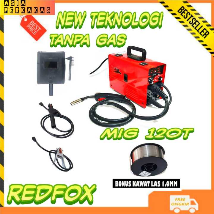 REDFOX Mesin Trafo Las Listrik MIG 120T Technology IGBT Co2 MMA 120 A