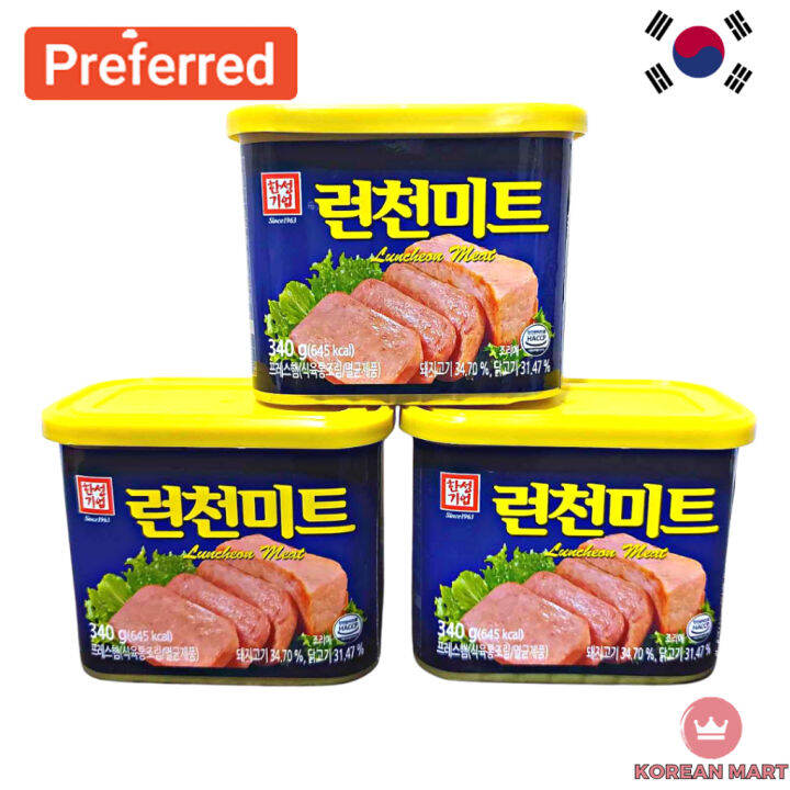 3 PCS PROMO AUTHENTIC HANSUNG LOTTE OFOOD DONGWON KOREAN LUNCHEON MEAT