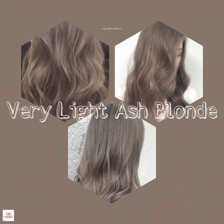 Very Light Ash Blonde Hair Color Bleaching Set Oxi Sunbright