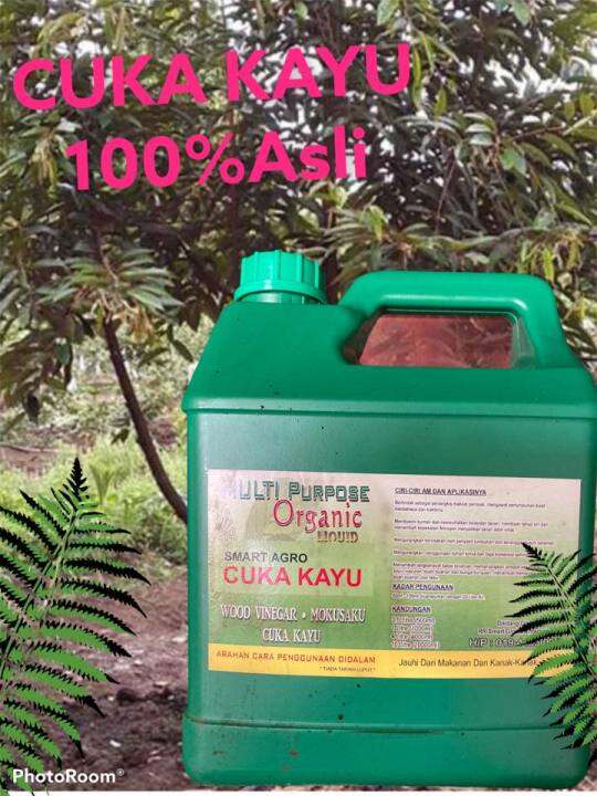 4lit Cuka Kayu Organik 100 Asli Racun Organik Serangga Kulat