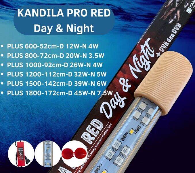 Kandila Pro Red View Day And Night Plus Lampu Soft Tanning Arwana Lampu