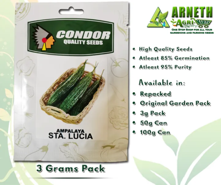 STA LUCIA VARIETY AMPALAYA SEEDS FOR PLANTING 3g PACK BY CONDOR