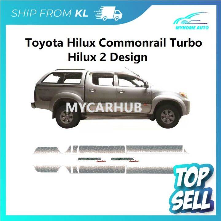 Toyota Hilux Commonrail Turbo Original Design Car Side Body Sticker