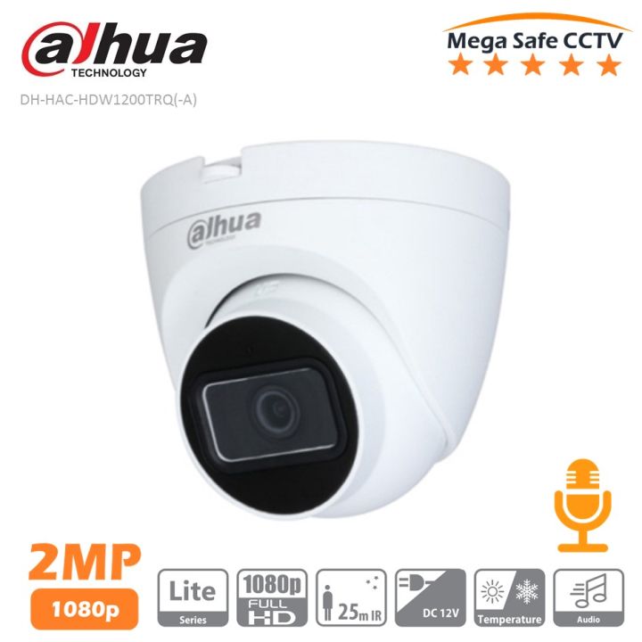 Dahua Mp Fixed Lens Audio Ir Turret Analog Cctv Camera Dh Hac