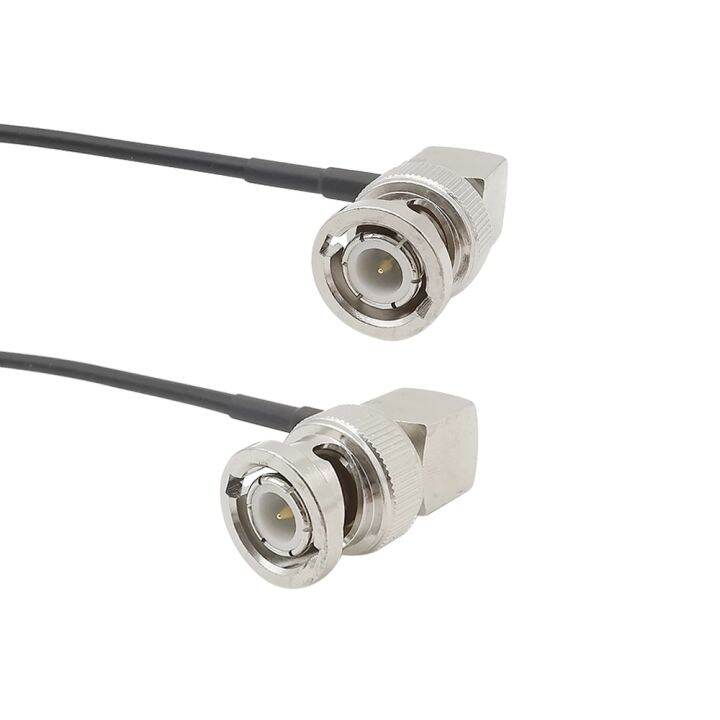 BNC Male To BNC Male Right Angle Connector RF Pigtail 50 Ohm RG174