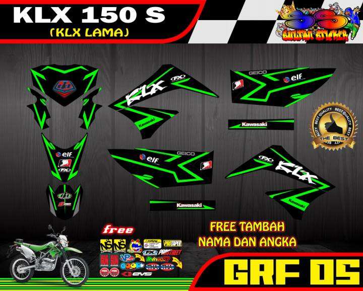 Stiker Streaping Decal List Motor Kawasaki KLX 150 S Klx Lama Old