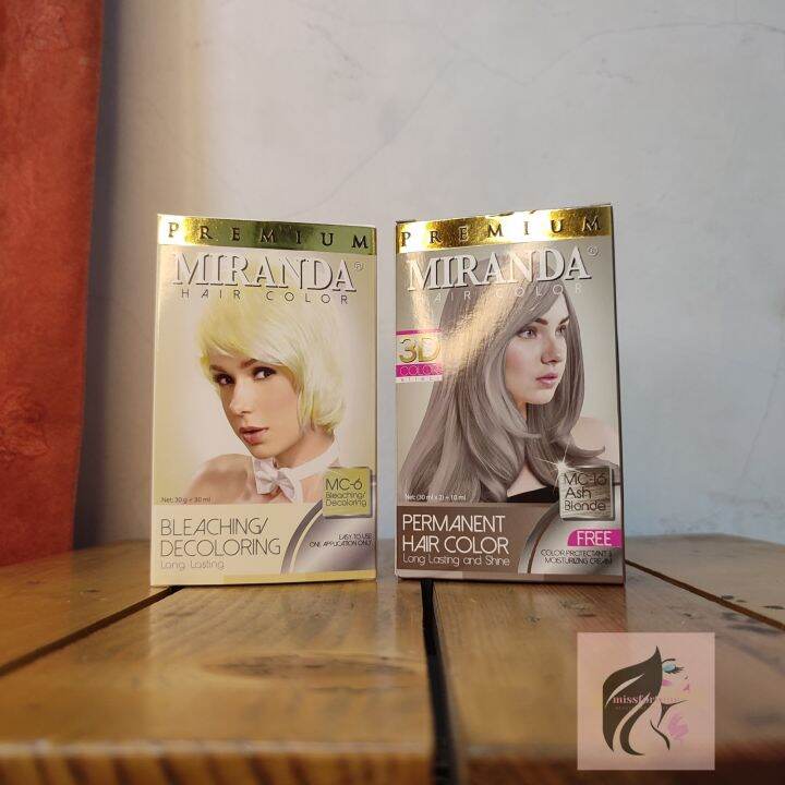 Paket Cat Rambut Miranda Mc Ash Blonde Miranda Mc Bleaching