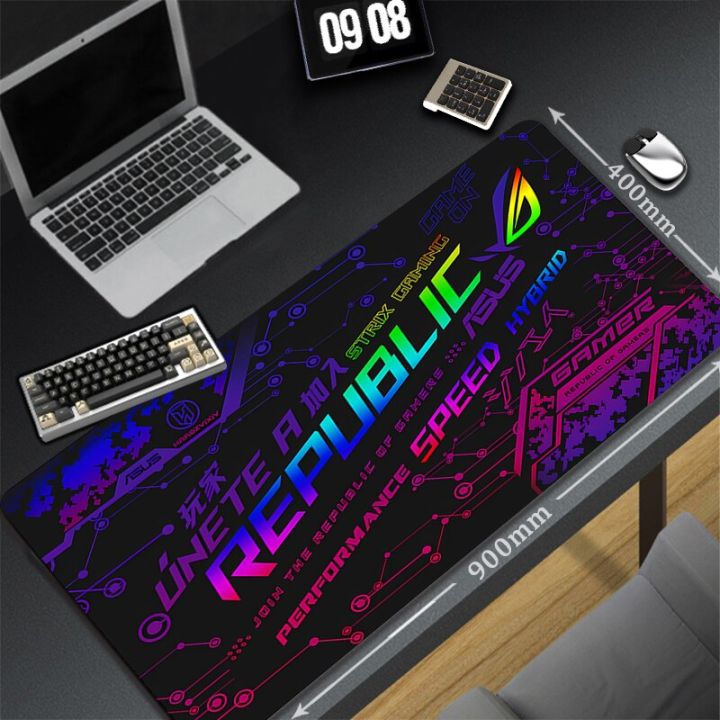 Gaming Mouse Mat Asus Rog Mausepad Large Mousepad Desk Protector Mause