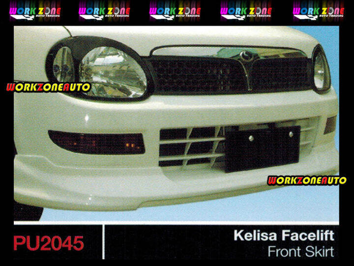 PU2045 Perodua Kelisa Face Lift PU Front Skirt Body Kit Bodykit Lazada