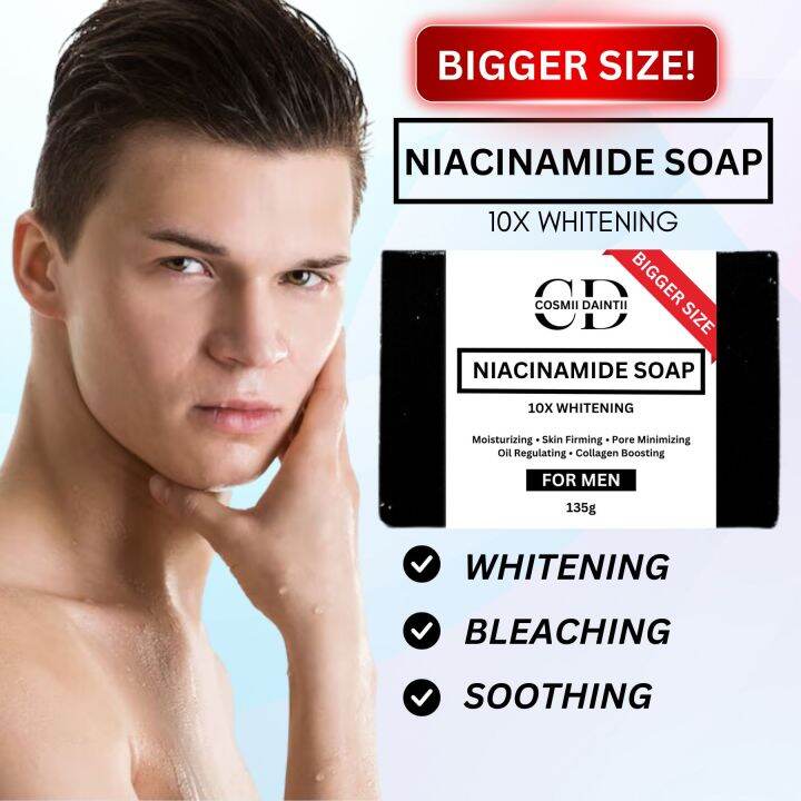 Cd Niacinamide Soap With X Whitening For Men All Skin Types Fragrance