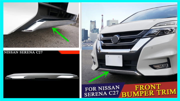 NISSAN SERENA C27 2016 2018 FRONT BUMPER GUARD ABS CHROME TRIM W1