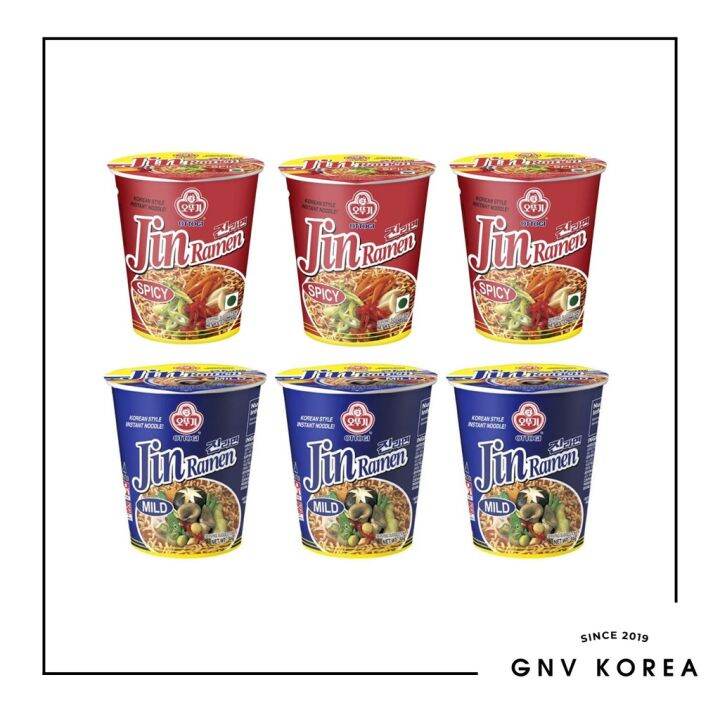 OTTOGI 6pcs X JIN RAMEN CUP NOODLE MILD SPICY 65g Lazada PH