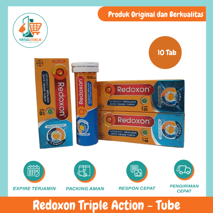 Redoxon Triple Action Effervescent Tube Isi Tablet Rasa Jeruk