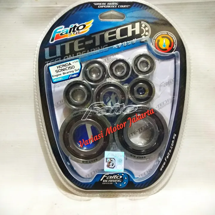 Laher Bearing Mesin Full Set Faito Lite Tech Sonic Led Cbr