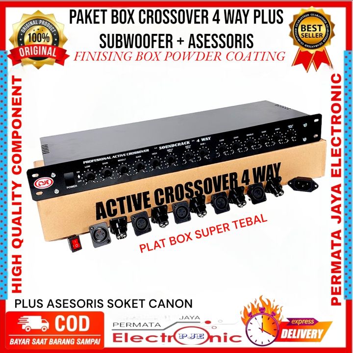 Paket Box Crossover Way Plus Subwoofer Asessoris Socet Canon Plat Box