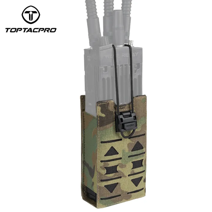 TOPTACPRO Tactical Radio Pouch For 148 152 MPU5 MOLLE Tactical Magazine