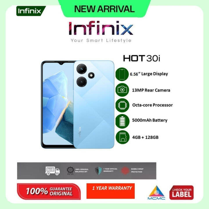 NEW MYSET Infinix HOT 30i 4GB 128GB ROM Extended RAM Up To 8GB RAM