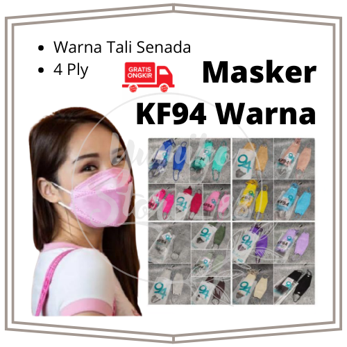 Masker Kf94 Korea Warna Pastel Nude Lilac Mix Cream Hitam Isi 10 Medis