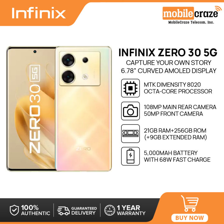 Infinix Zero 30 5G Smartphone 21GB 12 9GB Extended RAM 256GB ROM