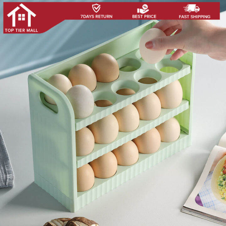 3 Layer Egg Tray Three Layer Grids Egg Crisper Egg Fresh Box