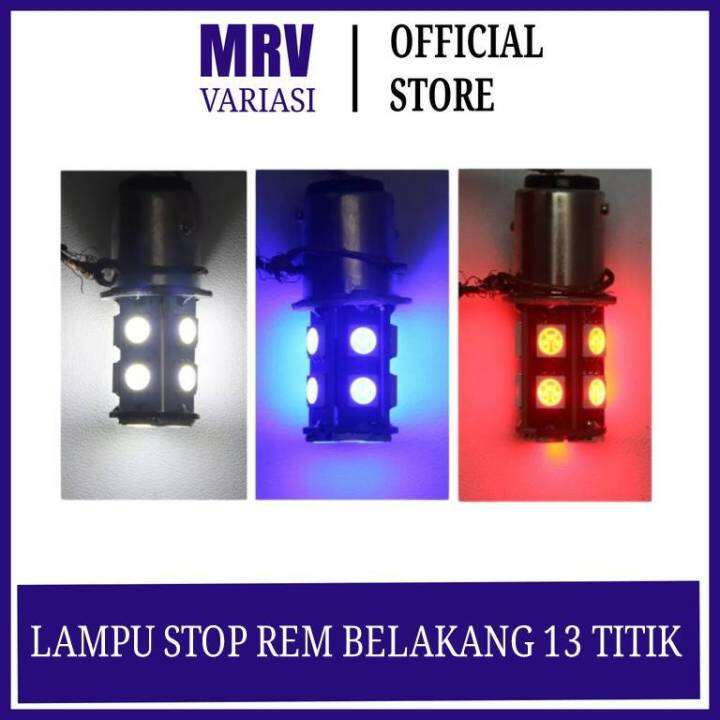 Lampu Stop Lampu Lamp Rem Belakang Kedip Strobo Warna Biru Putih Merah