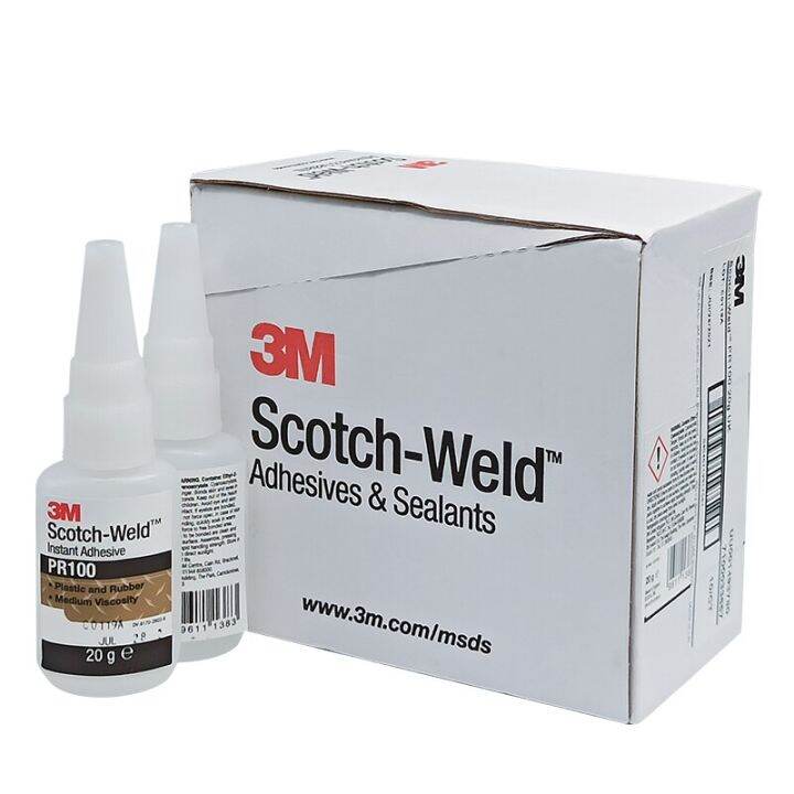 3M Scotch Weld Plastic And Rubber Instant Adhesive PR100 20G Bottle