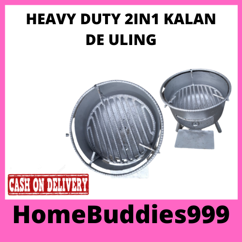 HEAVY DUTY 2IN1 KALAN DE ULING MEDIUM SIZE METAL CHARCOAL STOVE WITH