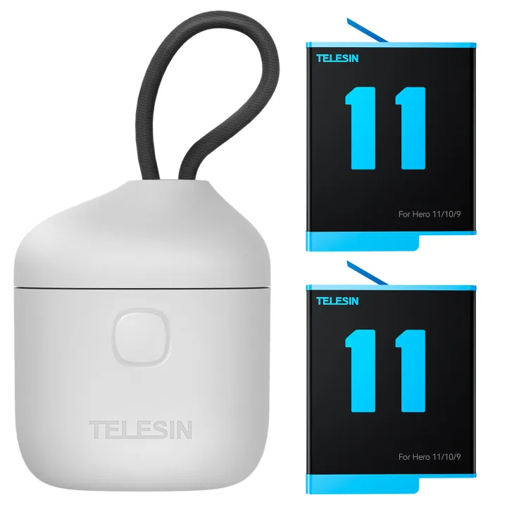 Telesin Pack Mah Battery With Ways Allinbox Charger Tf Card