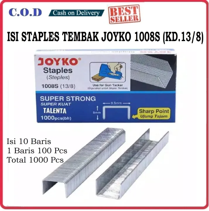 1 KOTAK Isi Staples Tembak Joyko 13 8 Refill Gun Tacker Joyko