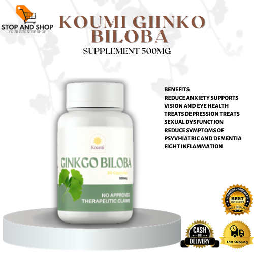 Koumi Ginkgo Biloba Capsule Supplement Caps Mg Reduce