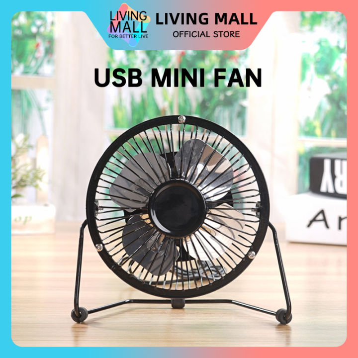 Kipas Angin Usb Portable Mini Fan A Bahan Besi Plastik Lazada