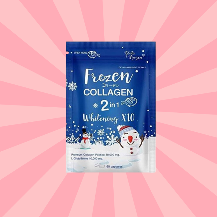 Frozen Collagen Supplement 2 In 1 Whitening X10 60 Capsule Food