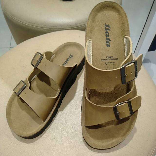 Sandal Selop Bata Bahan Kulit Asli Kuat Dan Nyaman Saat Di Gunakan