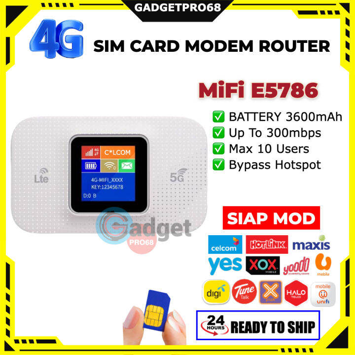 MODIFIED 4G LTE MiFi E5786 PLUS Pocket WiFi Unlimited Wi Fi MiFi Router