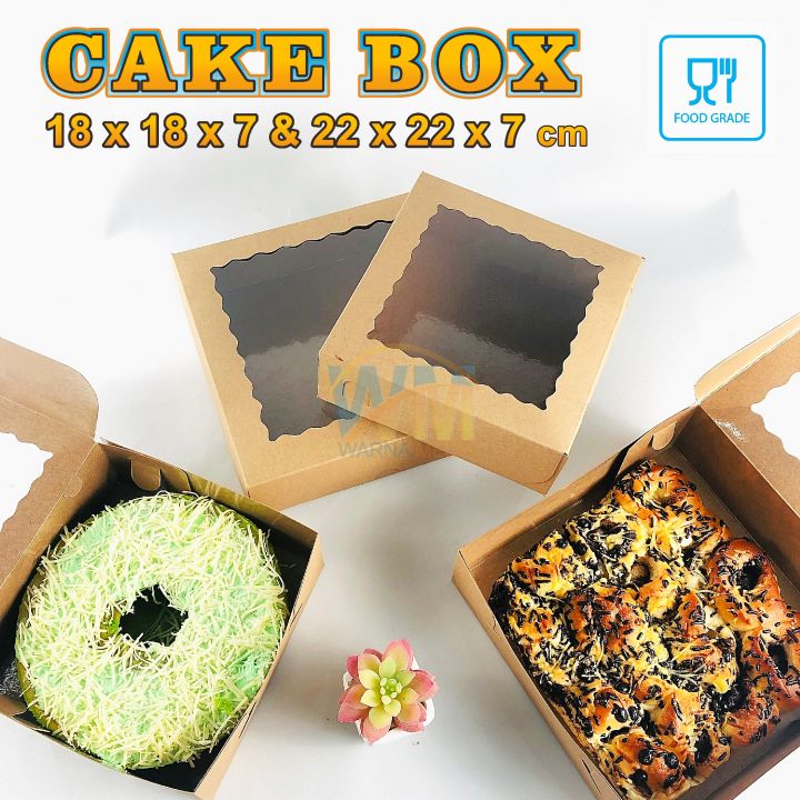 Isi 20pcs Dus Box Bolu 22x22x7 Dus Nasi Catering Dus Kue 18x18x7