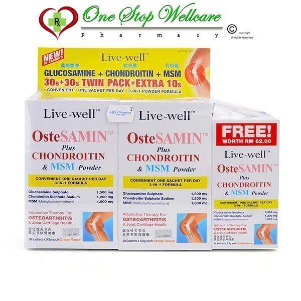 Live Well Ostesamin Plus Chondroitin Msm Powder S Buy Free