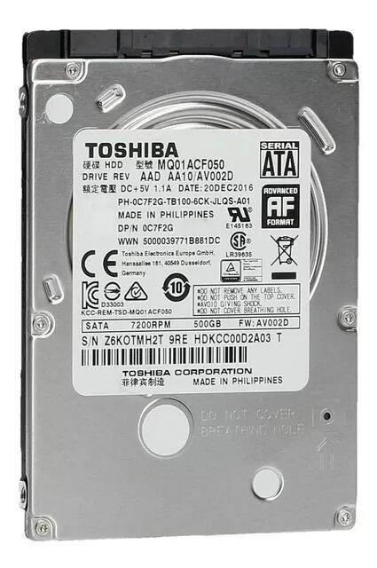 Toshiba Mq Acf Gb Sata Rpm Internal Hdd Hard Disk