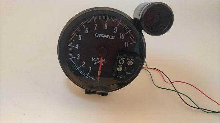 5 Inch RPM Meter Racing Car Gauge Auto Tachometer 11000k With Led Shift