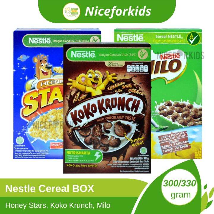 Nestle Cereal Kemasan Box Honey Stars Gr Koko Krunch Gr Milo