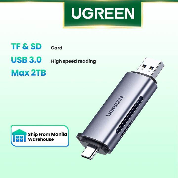 UGREEN 2 In 1 SD TF Card Reader USB Type C USB 3 0 OTG Memory Card