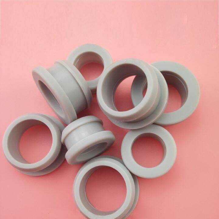 10pcs 10 5mm 20mm Gray Silicone Rubber Snap On Grommet Hole Plugs Bung