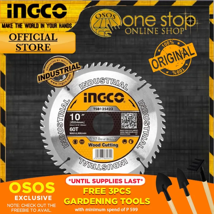 Ingco Original Industrial Tct Saw Blade Wood Cutting For Circular Saw