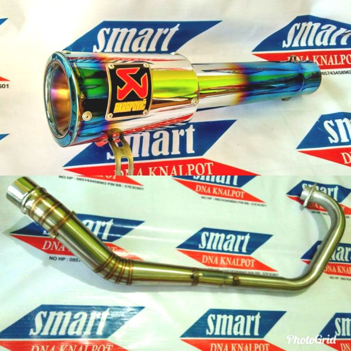 Knalpot Akrapovic Bluemoon Gp M1 Glass Vixion R15 Byson Mt15 Xabre Cbr