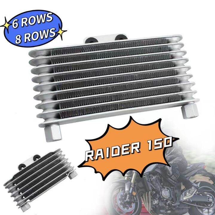 Oil Cooler 6 Row 8 Row RAIDER 150 Motorcycle Engine Oil Cooler