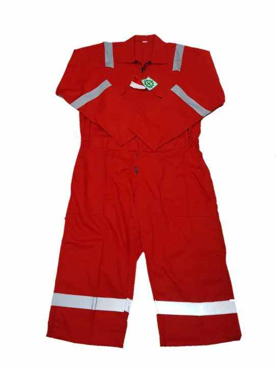 Wearpack Safety Lengan Panjang Coverall Seragam Kerja Safety Pertamina